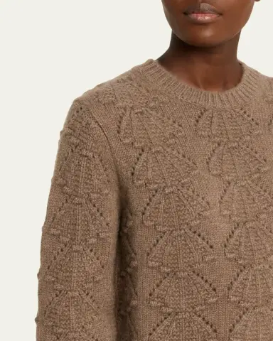Loulou De Saison Clyde 3D Shell Knit Cashmere Sweater | Thumbnail 5 Loulou De Saison Clyde 3D Shell Knit Cashmere Sweater | Thumbnail 5