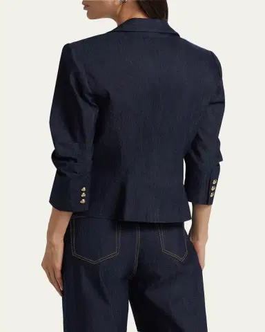 Cinq à Sept Khloe Petit Denim Blazer | Thumbnail 3 Cinq à Sept Khloe Petit Denim Blazer | Thumbnail 3