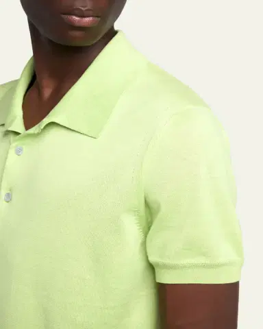 Tom Ford Men's Classic-Fit Cotton Knit Polo Shirt | Thumbnail 5 Tom Ford Men's Classic-Fit Cotton Knit Polo Shirt | Thumbnail 5