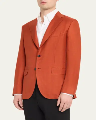 Brioni Men's Plume Single-Breasted Blazer | Thumbnail 4 Brioni Men's Plume Single-Breasted Blazer | Thumbnail 4