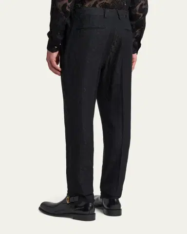 Versace Men's Python Jacquard Formal Pants | Thumbnail 3 Versace Men's Python Jacquard Formal Pants | Thumbnail 3