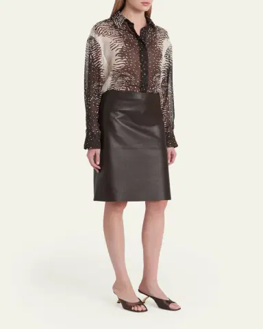 Ferragamo Nappa Leather Pencil Skirt | Thumbnail 2 Ferragamo Nappa Leather Pencil Skirt | Thumbnail 2