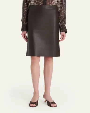 Ferragamo Nappa Leather Pencil Skirt | Thumbnail 4 Ferragamo Nappa Leather Pencil Skirt | Thumbnail 4