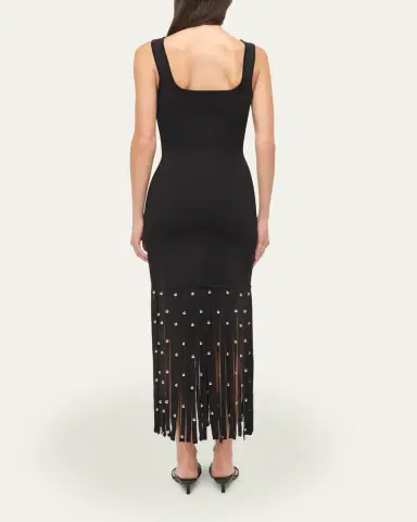 SIMKHAI Romelia Fringe Knit Midi Dress | Thumbnail 3 SIMKHAI Romelia Fringe Knit Midi Dress | Thumbnail 3