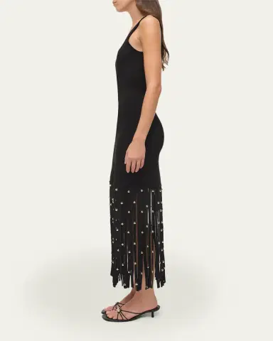 SIMKHAI Romelia Fringe Knit Midi Dress | Thumbnail 4 SIMKHAI Romelia Fringe Knit Midi Dress | Thumbnail 4