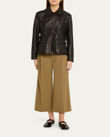 Burberry Leyton Lamb Leather Trench Jacket | Thumbnail 2 Burberry Leyton Lamb Leather Trench Jacket | Thumbnail 2