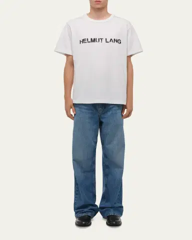 Helmut Lang Men's Relaxed-Fit Stencil Cotton Tee | Thumbnail 2 Helmut Lang Men's Relaxed-Fit Stencil Cotton Tee | Thumbnail 2