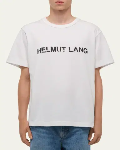 Helmut Lang Men's Relaxed-Fit Stencil Cotton Tee | Thumbnail 4 Helmut Lang Men's Relaxed-Fit Stencil Cotton Tee | Thumbnail 4
