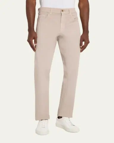 Cesare Attolini Men's Cotton Slim Straight-Leg Five-Pocket Pants | Thumbnail 8 Cesare Attolini Men's Cotton Slim Straight-Leg Five-Pocket Pants | Thumbnail 8