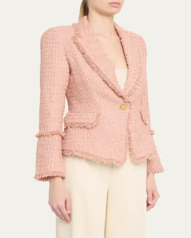 L'Agence Kaisley Waffle Tweed Blazer | Thumbnail 4 L'Agence Kaisley Waffle Tweed Blazer | Thumbnail 4