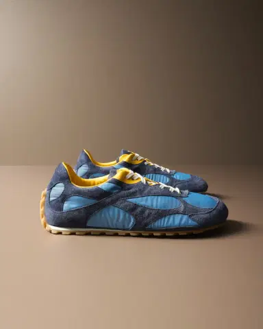 Bottega Veneta Orbit Lite Lace-Up Suede and Nylon Sneakers | Thumbnail 1 Bottega Veneta Orbit Lite Lace-Up Suede and Nylon Sneakers | Thumbnail 1