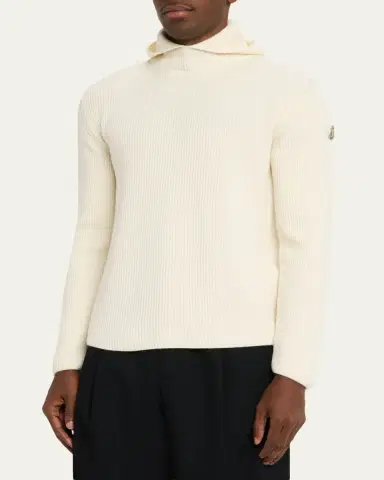 Moncler Genius x JIL ANDER Men's Wool Rib Hoodie | Thumbnail 4 Moncler Genius x JIL ANDER Men's Wool Rib Hoodie | Thumbnail 4