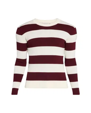 Moncler Men's Wide-Stripe Wool Ribbed Crewneck Sweater | Thumbnail 1 Moncler Men's Wide-Stripe Wool Ribbed Crewneck Sweater | Thumbnail 1