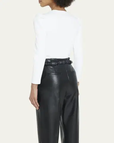 Veronica Beard Britney Puff-Sleeve Cotton Top | Thumbnail 3 Veronica Beard Britney Puff-Sleeve Cotton Top | Thumbnail 3