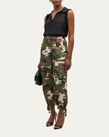 Cinq à Sept Love Camo Zola Embellished Twill Pants | Thumbnail 2 Cinq à Sept Love Camo Zola Embellished Twill Pants | Thumbnail 2