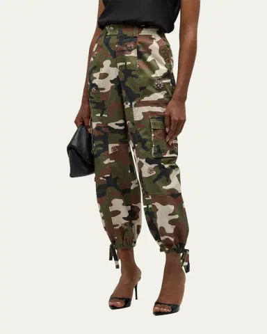 Cinq à Sept Love Camo Zola Embellished Twill Pants | Thumbnail 4 Cinq à Sept Love Camo Zola Embellished Twill Pants | Thumbnail 4