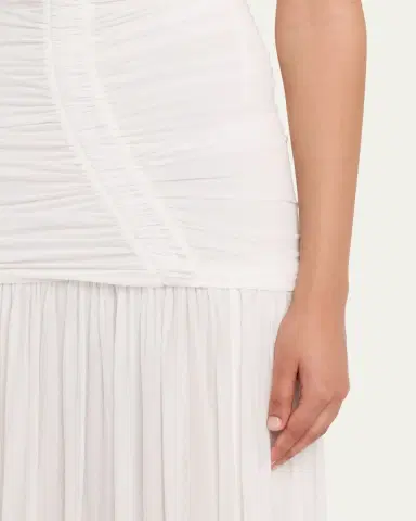 Christopher Esber Orion Plunging Ruched Drop-Waist Gown | Thumbnail 5 Christopher Esber Orion Plunging Ruched Drop-Waist Gown | Thumbnail 5