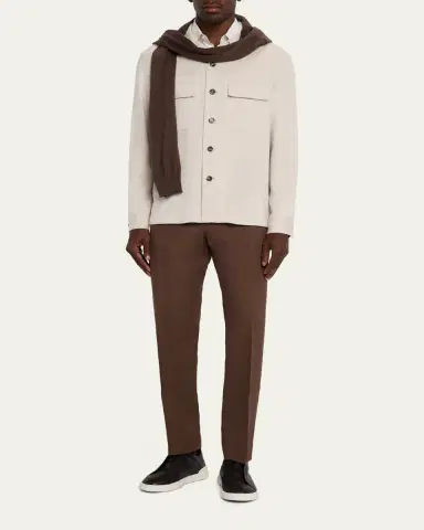 ZEGNA Men's Oasi Cashmere Overshirt | Thumbnail 2 ZEGNA Men's Oasi Cashmere Overshirt | Thumbnail 2
