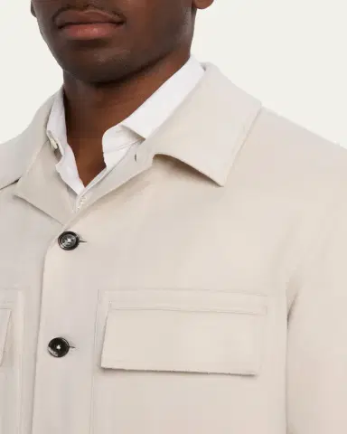 ZEGNA Men's Oasi Cashmere Overshirt | Thumbnail 5 ZEGNA Men's Oasi Cashmere Overshirt | Thumbnail 5