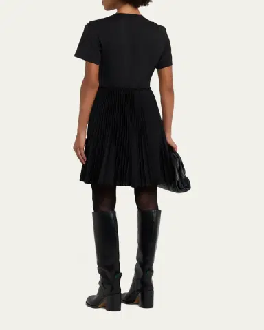 Burberry Ada Pleated Wrap Mini Dress | Thumbnail 3 Burberry Ada Pleated Wrap Mini Dress | Thumbnail 3