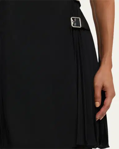 Burberry Ada Pleated Wrap Mini Dress | Thumbnail 5 Burberry Ada Pleated Wrap Mini Dress | Thumbnail 5