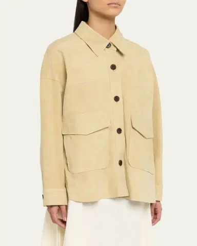 Arma Kaylee Button-Down Lambskin Suede Jacket | Thumbnail 4 Arma Kaylee Button-Down Lambskin Suede Jacket | Thumbnail 4