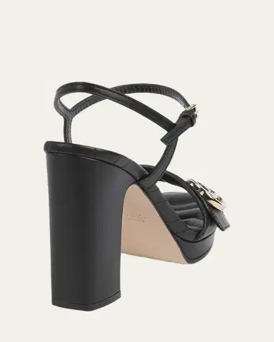 Gucci 95mm GG Marmont Leather Platform Sandals | Thumbnail 2 Gucci 95mm GG Marmont Leather Platform Sandals | Thumbnail 2