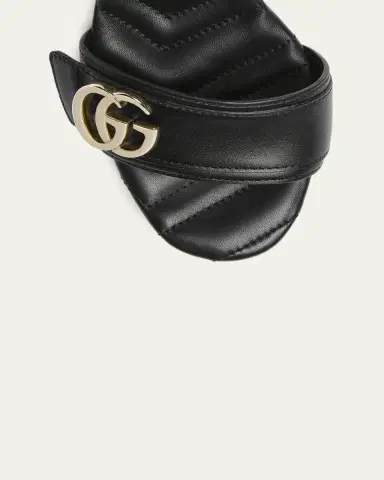 Gucci 95mm GG Marmont Leather Platform Sandals | Thumbnail 3 Gucci 95mm GG Marmont Leather Platform Sandals | Thumbnail 3