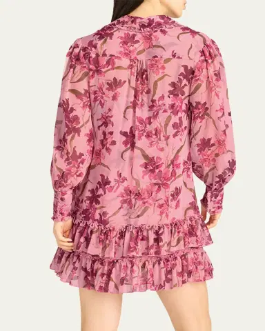 Cinq à Sept Trailing Hibiscus Lupetto Dress | Thumbnail 3 Cinq à Sept Trailing Hibiscus Lupetto Dress | Thumbnail 3