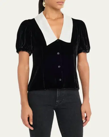 Frame The Velvet Sailor Button-Front Shirt | Thumbnail 4 Frame The Velvet Sailor Button-Front Shirt | Thumbnail 4