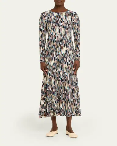 Ulla Johnson Estella Multi-Striped Knit Long-Sleeve Maxi Dress | Thumbnail 2 Ulla Johnson Estella Multi-Striped Knit Long-Sleeve Maxi Dress | Thumbnail 2