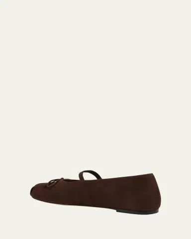 Stuart Weitzman Prima Suede Mary Jane Ballerina Flats | Thumbnail 4 Stuart Weitzman Prima Suede Mary Jane Ballerina Flats | Thumbnail 4