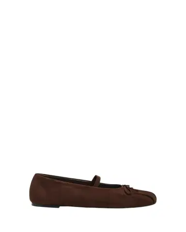 Stuart Weitzman Prima Suede Mary Jane Ballerina Flats | Thumbnail 1 Stuart Weitzman Prima Suede Mary Jane Ballerina Flats | Thumbnail 1