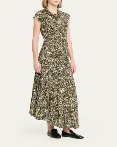 Proenza Schouler Tamara Printed Cowl-Neck Dress | Thumbnail 4 Proenza Schouler Tamara Printed Cowl-Neck Dress | Thumbnail 4