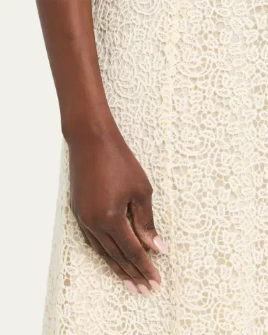 Kiton Guipure Lace Short-Sleeve Midi Dress | Thumbnail 5 Kiton Guipure Lace Short-Sleeve Midi Dress | Thumbnail 5