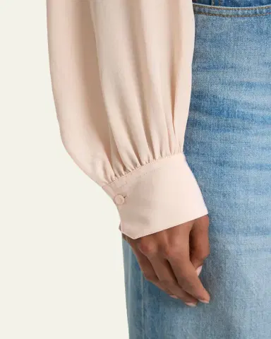 Chloé Organic Silk Crepe De Chine Top | Thumbnail 5 Chloé Organic Silk Crepe De Chine Top | Thumbnail 5