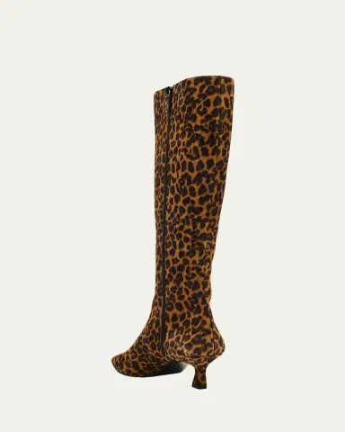 Stuart Weitzman 50mm Vinnie Leopard-Printed Suede Knee-High Boots | Thumbnail 4 Stuart Weitzman 50mm Vinnie Leopard-Printed Suede Knee-High Boots | Thumbnail 4