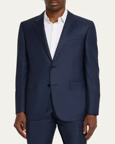 Zegna Men's Trofeo Wool Texture-Stripe Two-Piece Suit | Thumbnail 4 Zegna Men's Trofeo Wool Texture-Stripe Two-Piece Suit | Thumbnail 4
