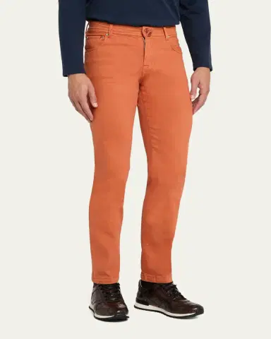 Kiton Men's Kurabo Slim Stretch Five-Pocket Pants | Thumbnail 4 Kiton Men's Kurabo Slim Stretch Five-Pocket Pants | Thumbnail 4