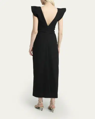 Proenza Schouler Mariam V-Neck Wool Scuba Dress | Thumbnail 3 Proenza Schouler Mariam V-Neck Wool Scuba Dress | Thumbnail 3
