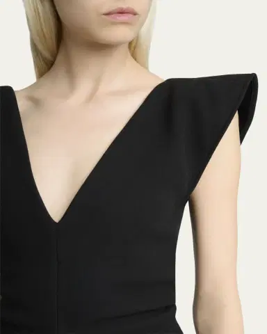 Proenza Schouler Mariam V-Neck Wool Scuba Dress | Thumbnail 5 Proenza Schouler Mariam V-Neck Wool Scuba Dress | Thumbnail 5