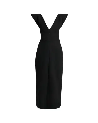 Proenza Schouler Mariam V-Neck Wool Scuba Dress | Thumbnail 1 Proenza Schouler Mariam V-Neck Wool Scuba Dress | Thumbnail 1