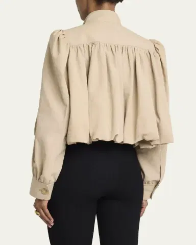 Chloé Shirred Canvas Jacket | Thumbnail 3 Chloé Shirred Canvas Jacket | Thumbnail 3
