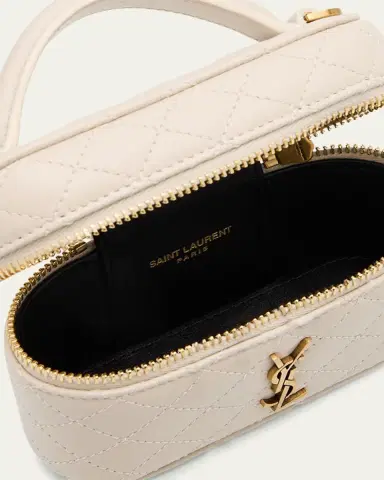 Saint Laurent Gaby Micro Vanity Top-Handle Bag in Quilted Leather | Thumbnail 3 Saint Laurent Gaby Micro Vanity Top-Handle Bag in Quilted Leather | Thumbnail 3