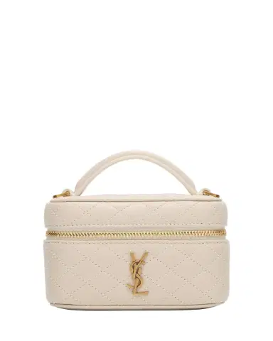Saint Laurent Gaby Micro Vanity Top-Handle Bag in Quilted Leather | Thumbnail 1 Saint Laurent Gaby Micro Vanity Top-Handle Bag in Quilted Leather | Thumbnail 1