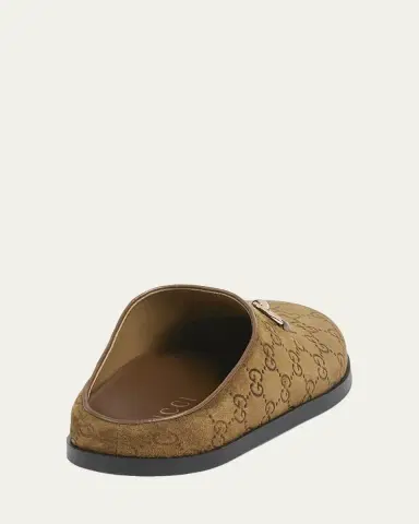 Gucci GG Luxury Suede Mules with Horsebit | Thumbnail 2 Gucci GG Luxury Suede Mules with Horsebit | Thumbnail 2