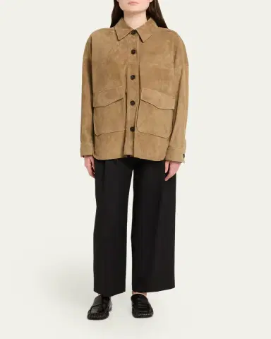 Arma Kaylee Button-Down Lambskin Suede Jacket | Thumbnail 2 Arma Kaylee Button-Down Lambskin Suede Jacket | Thumbnail 2