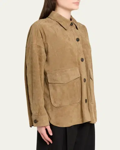 Arma Kaylee Button-Down Lambskin Suede Jacket | Thumbnail 4 Arma Kaylee Button-Down Lambskin Suede Jacket | Thumbnail 4