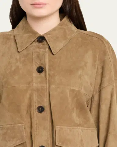 Arma Kaylee Button-Down Lambskin Suede Jacket | Thumbnail 5 Arma Kaylee Button-Down Lambskin Suede Jacket | Thumbnail 5
