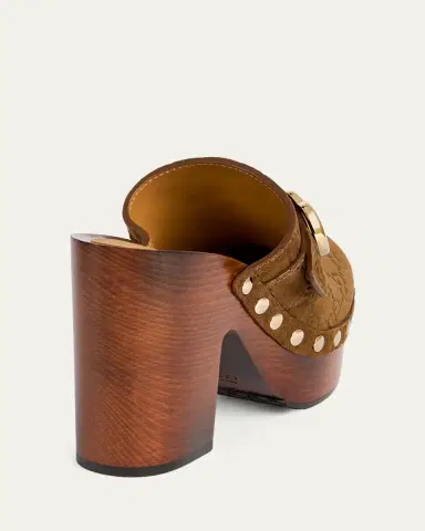 Gucci 70mm Double G Suede Platform Clogs | Thumbnail 2 Gucci 70mm Double G Suede Platform Clogs | Thumbnail 2
